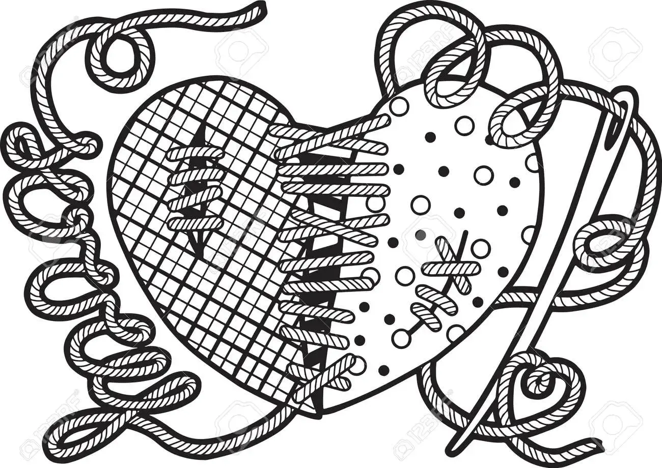 Broken Hearts Coloring Pages 14