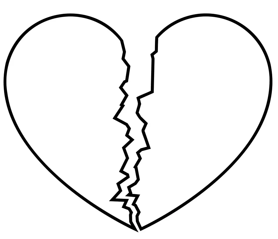 Broken Hearts Coloring Pages 15