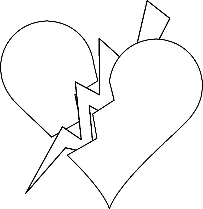 Broken Hearts Coloring Pages 16