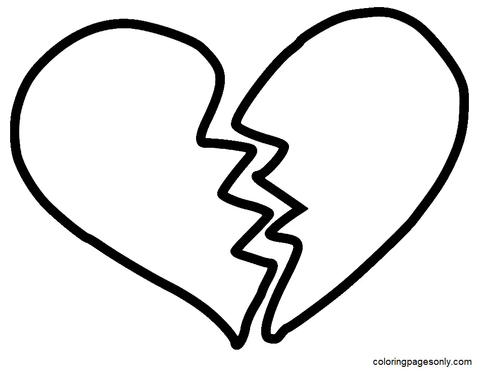 Broken Hearts Coloring Pages 17