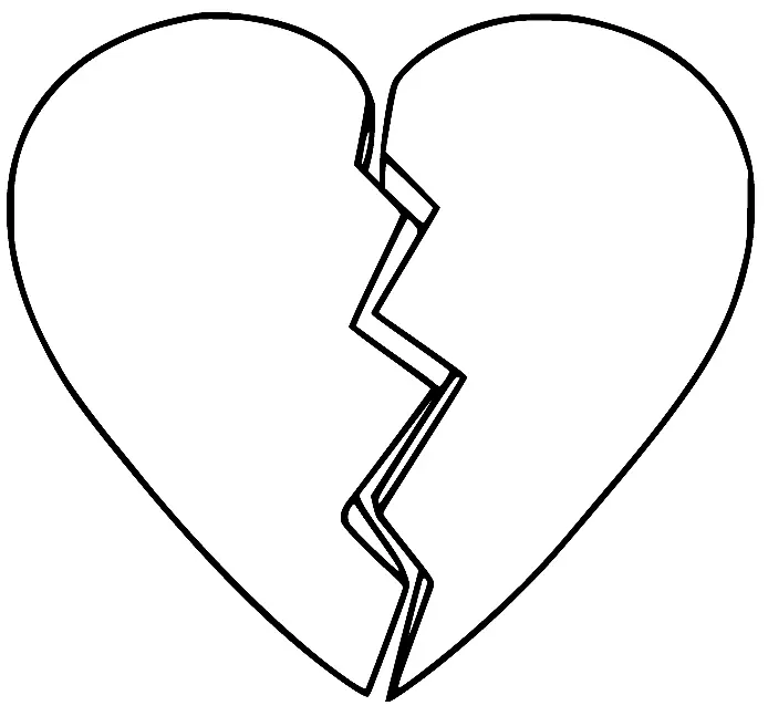 Broken Hearts Coloring Pages 2