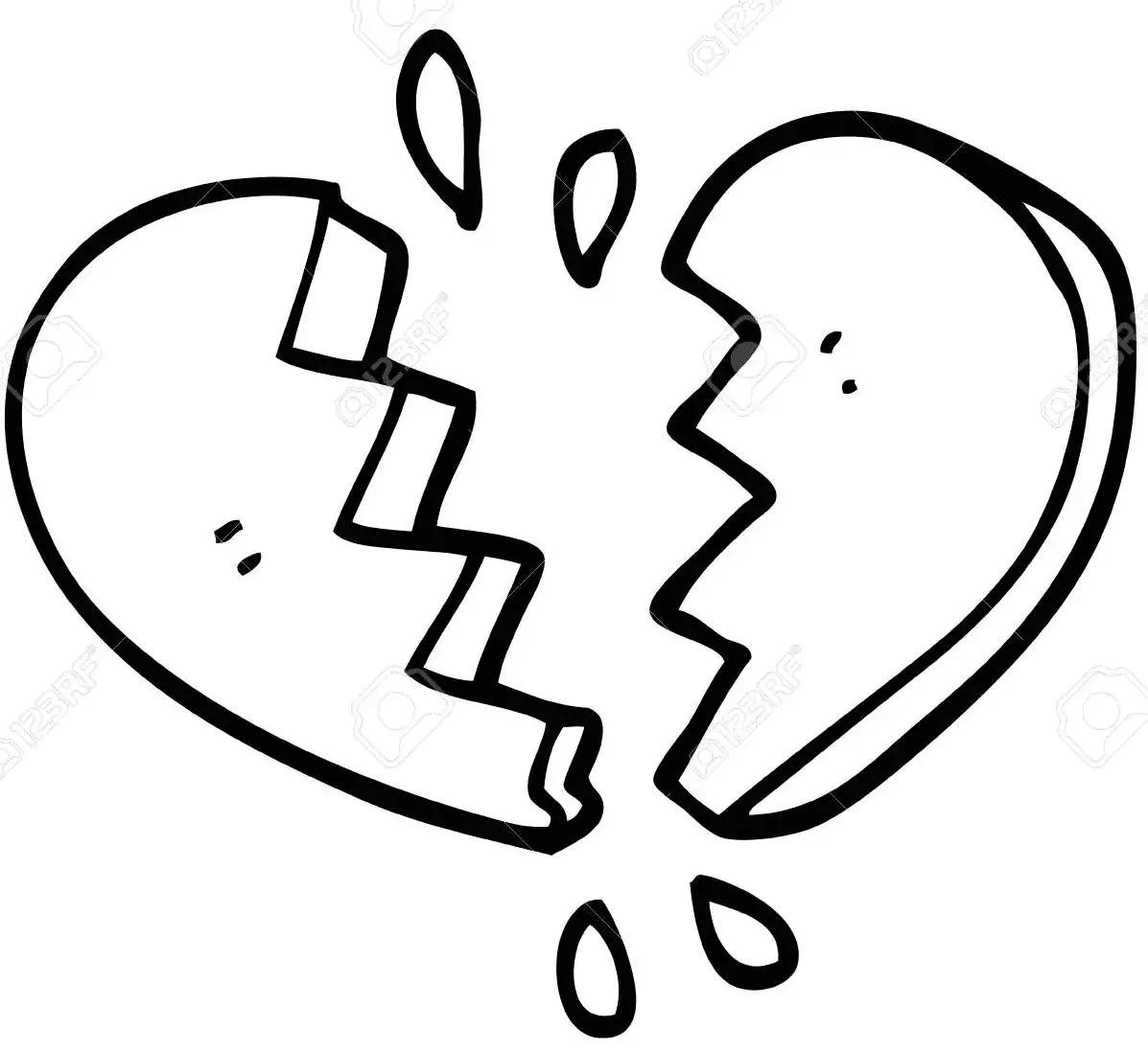 Broken Hearts Coloring Pages 21