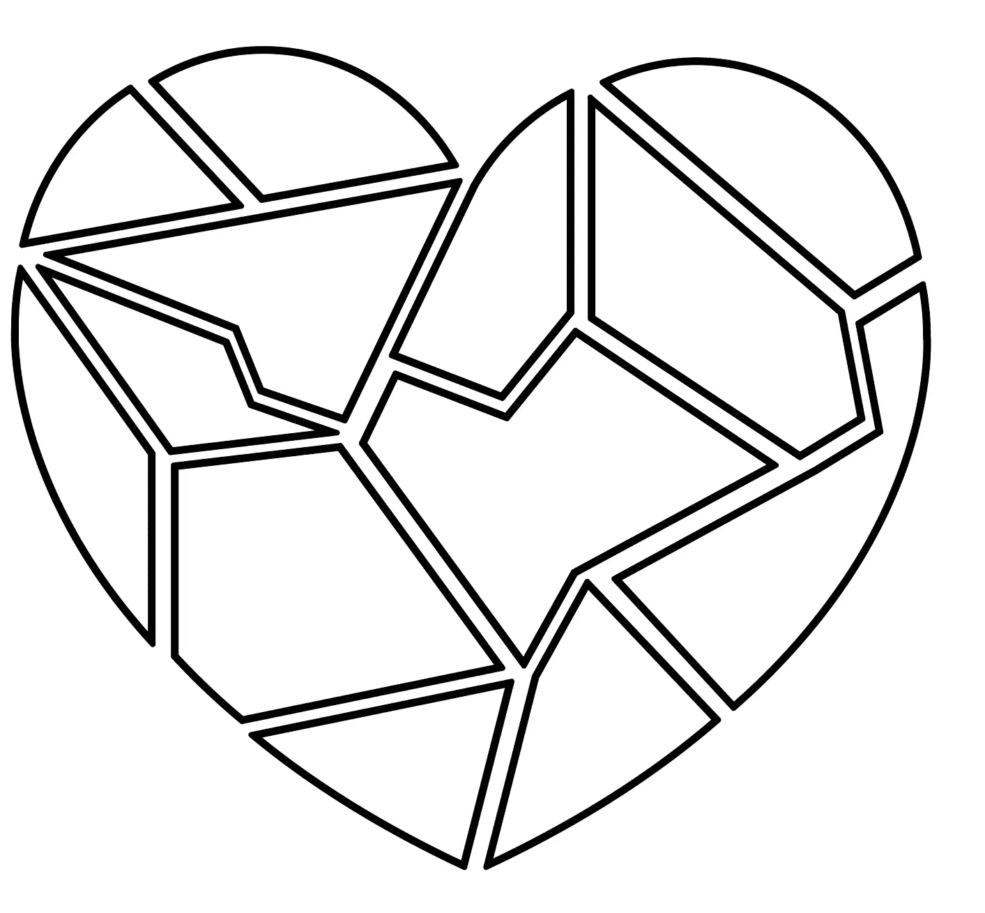 Broken Hearts Coloring Pages 3