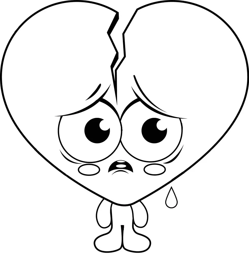 Broken Hearts Coloring Pages 6