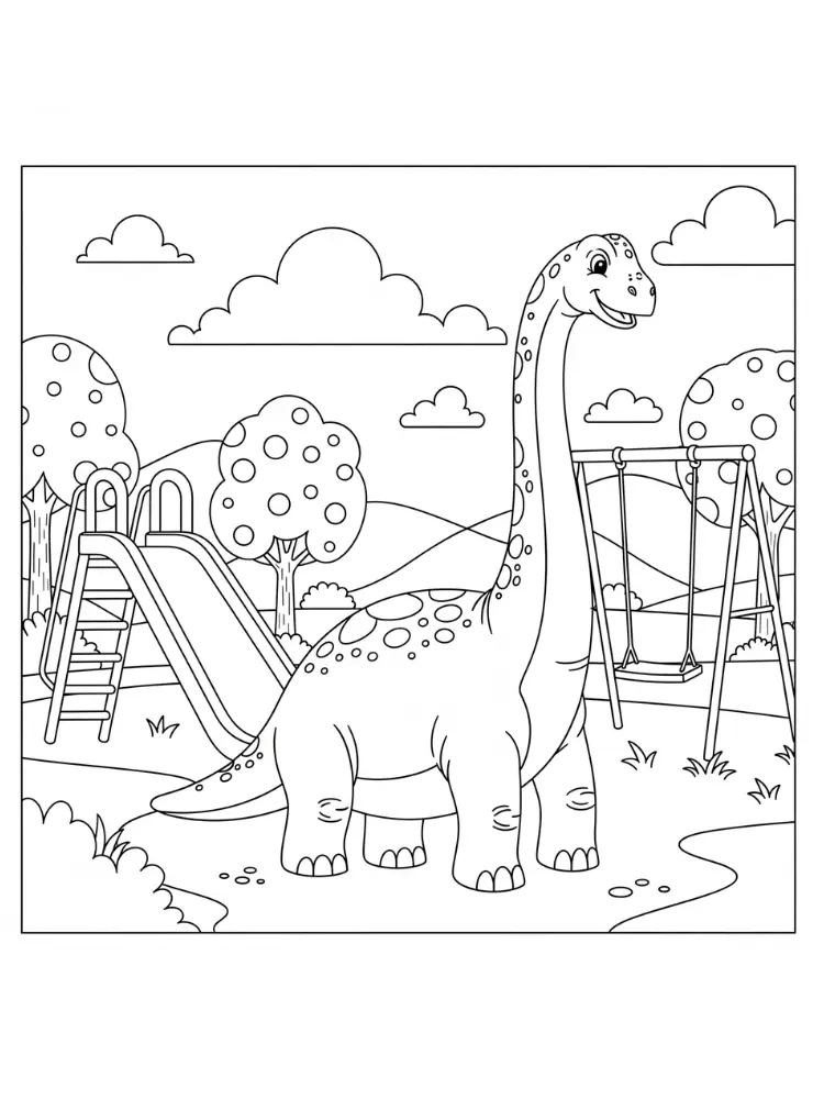 Brontosaurus Ausmalbilder 16