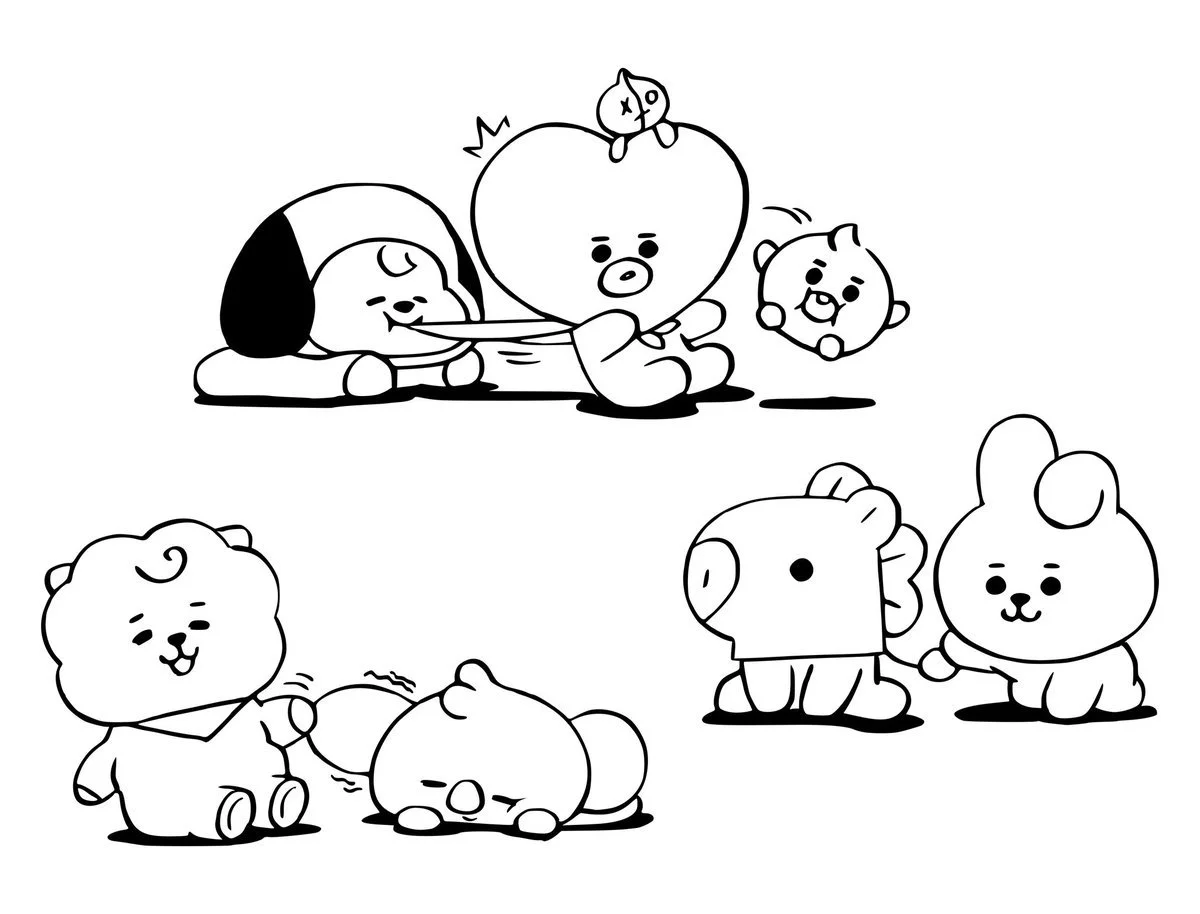 BT21 Coloring Pages 19