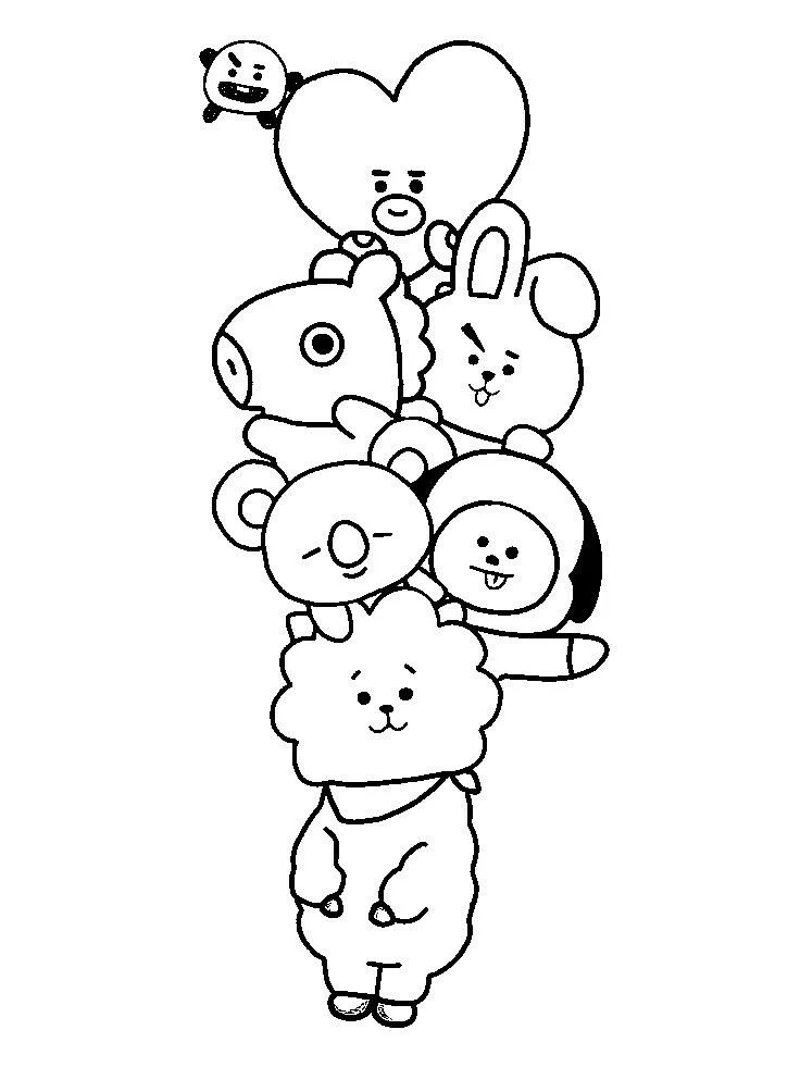 BT21 Coloring Pages 20