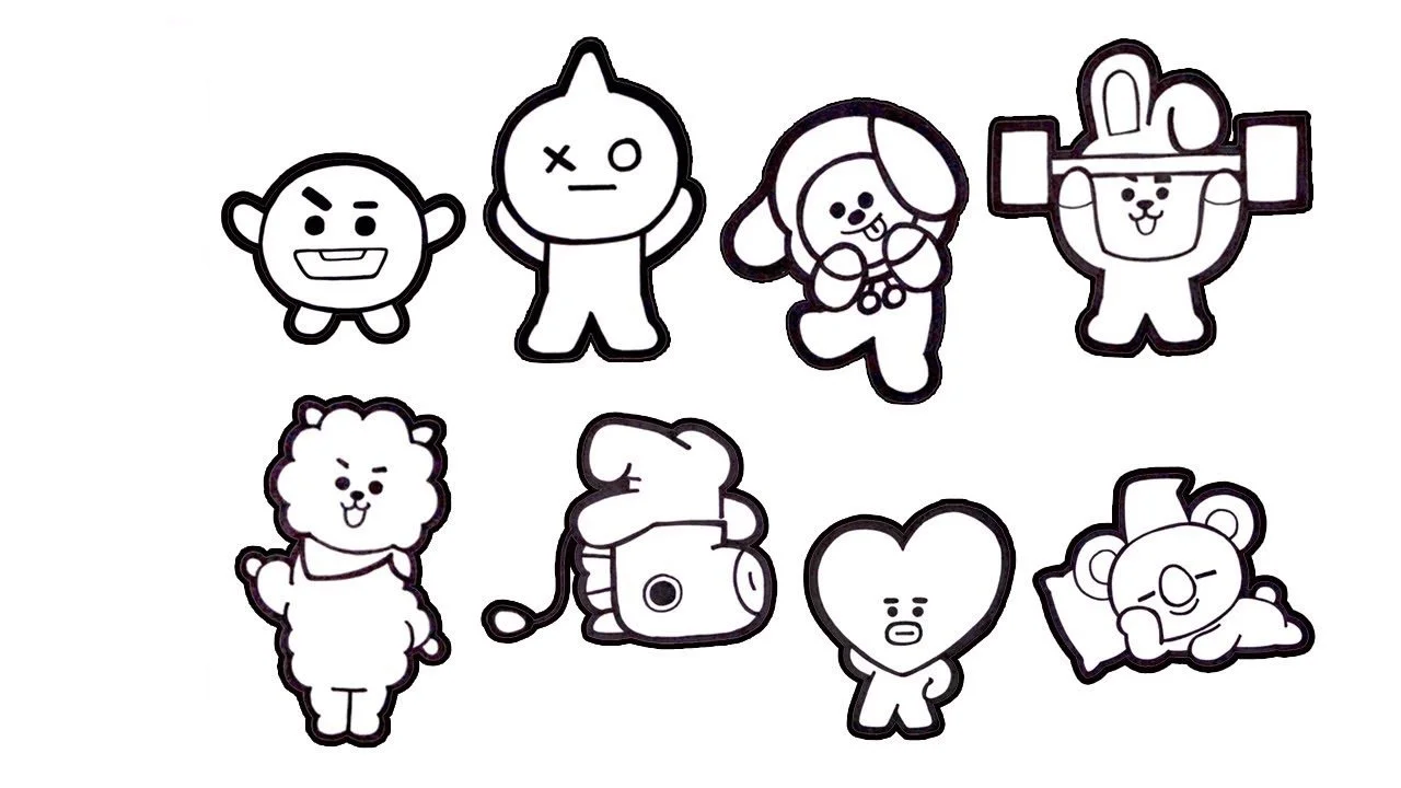 Bt21 Para Colorear