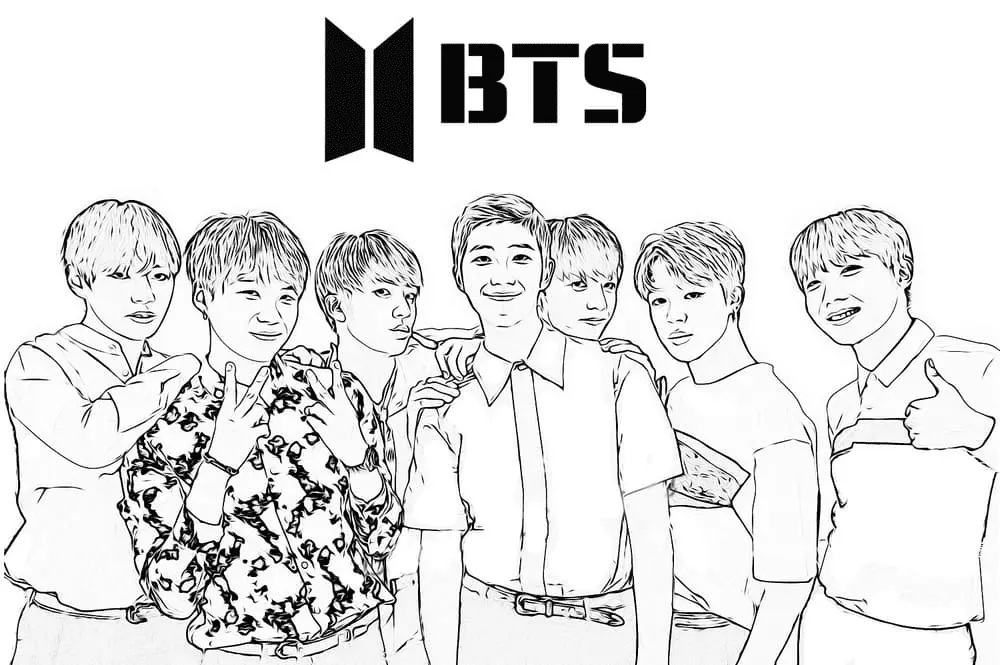 Desenhos de Bts Para Colorir 15
