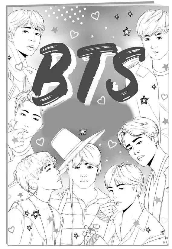 Desenhos de Bts Para Colorir 23