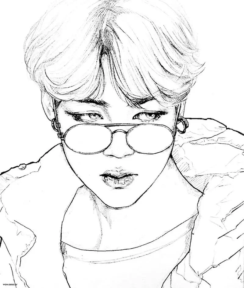 Desenhos de Bts Para Colorir 3