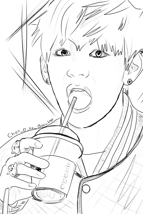Desenhos de Bts Para Colorir 35