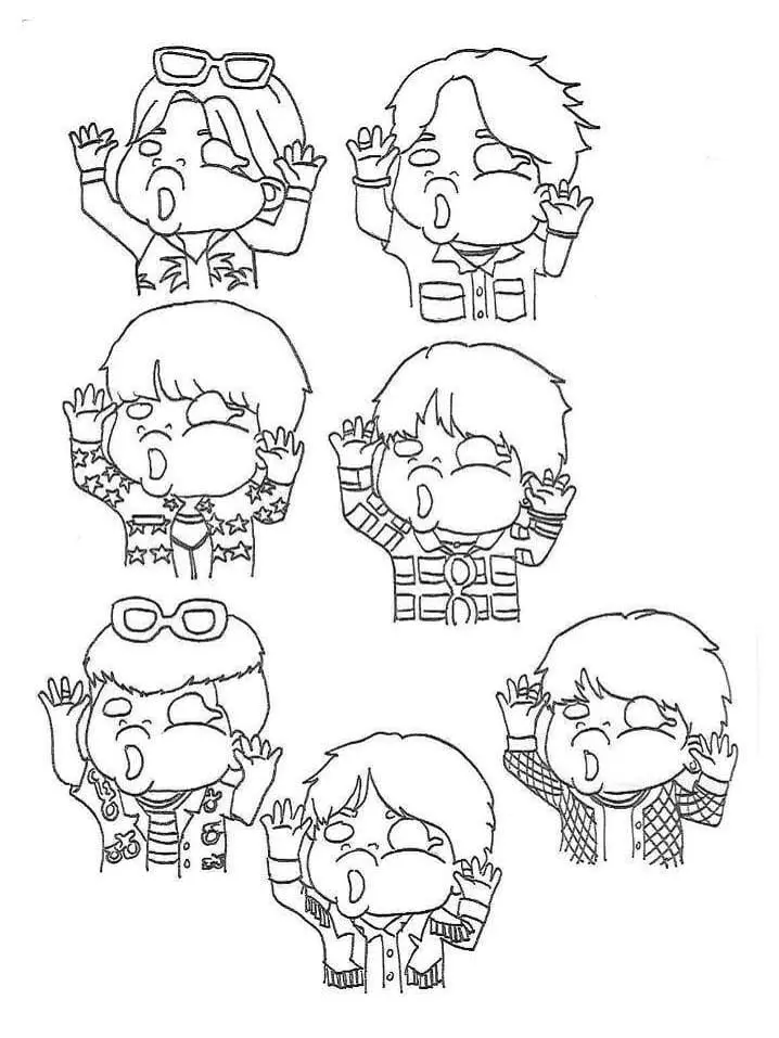 Desenhos de Bts Para Colorir 45