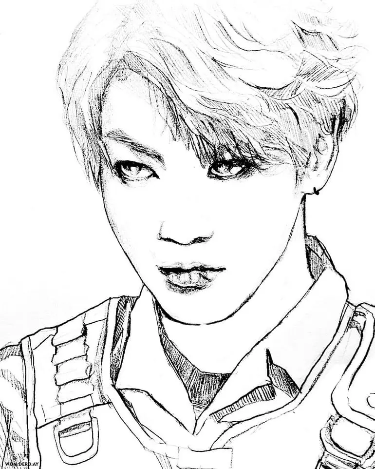 Desenhos de Bts Para Colorir 47