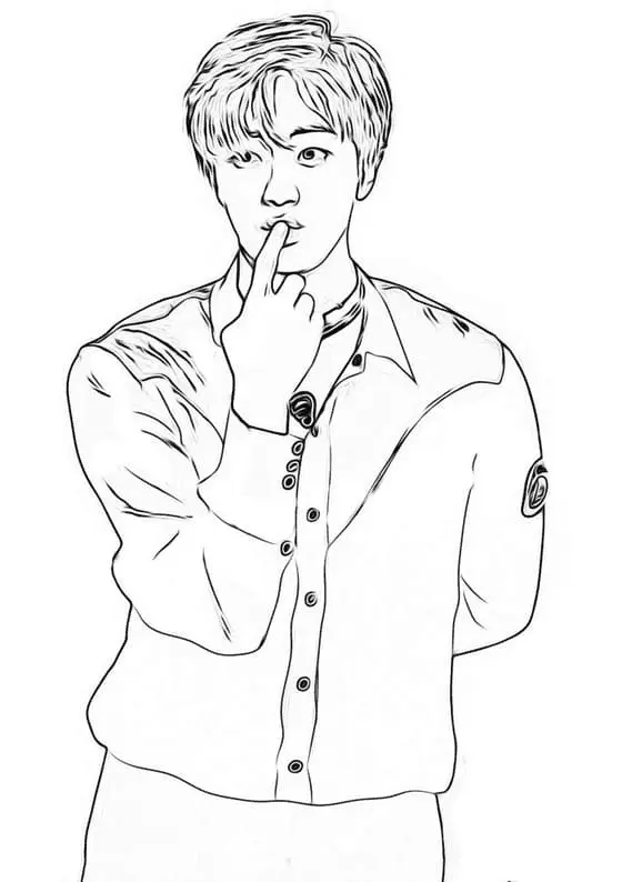 Desenhos de Bts Para Colorir 48