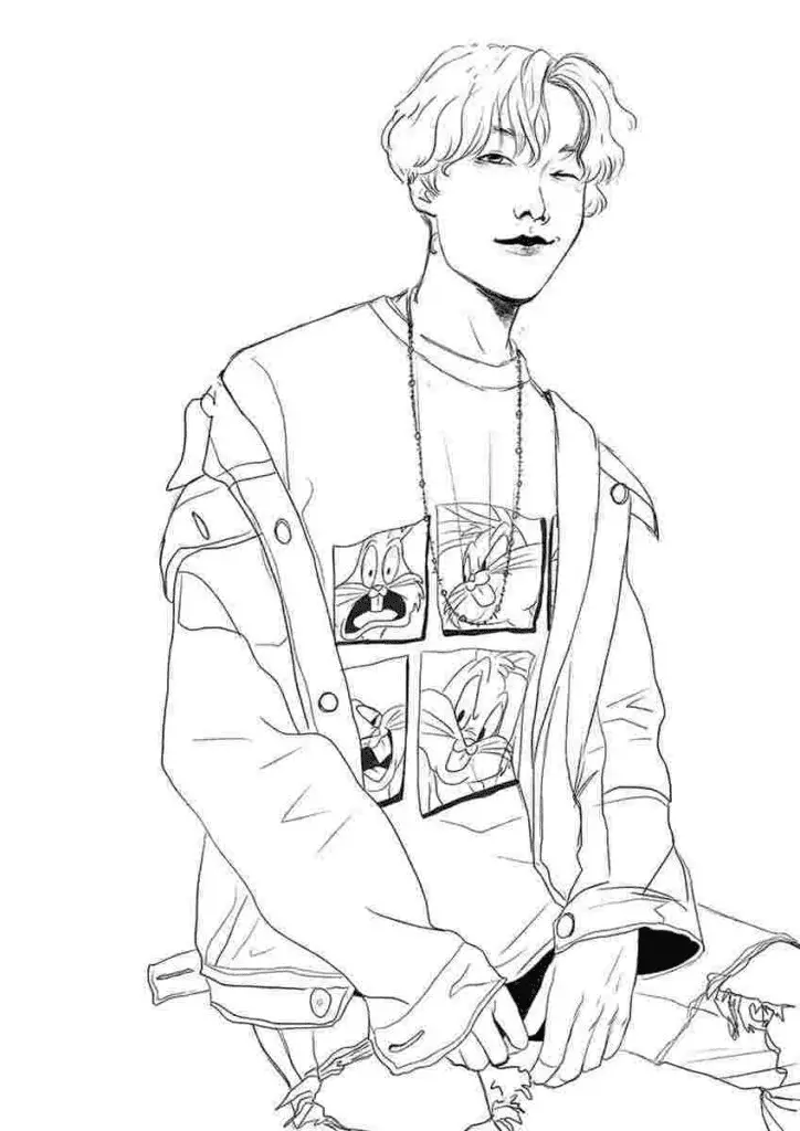 Desenhos de Bts Para Colorir 49