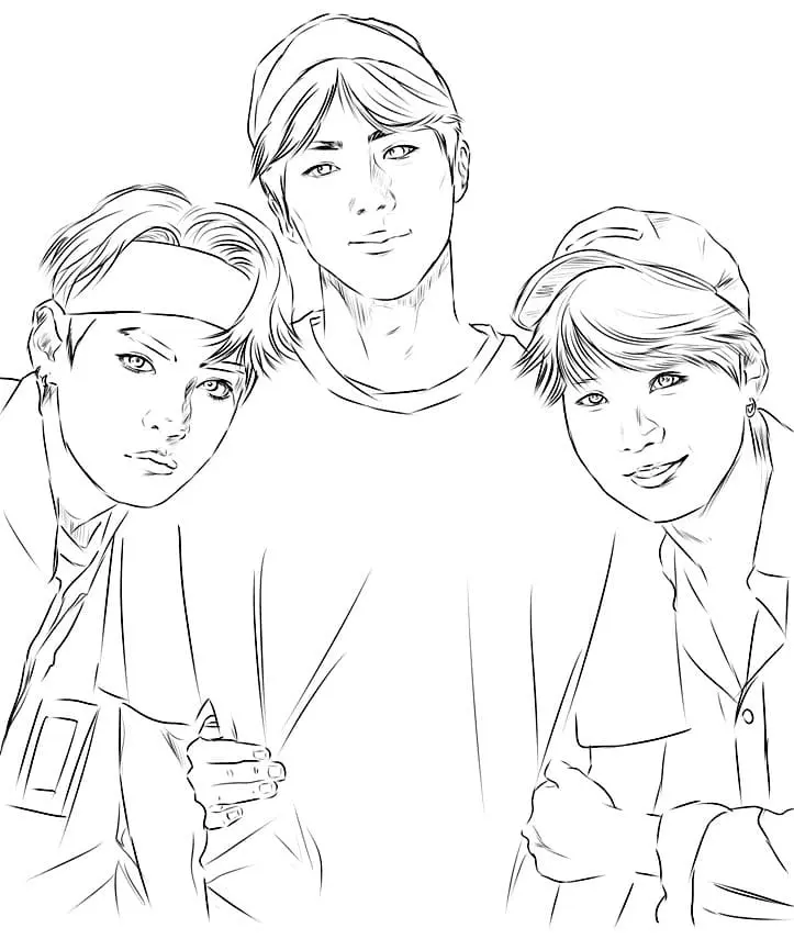 Desenhos de Bts Para Colorir 52