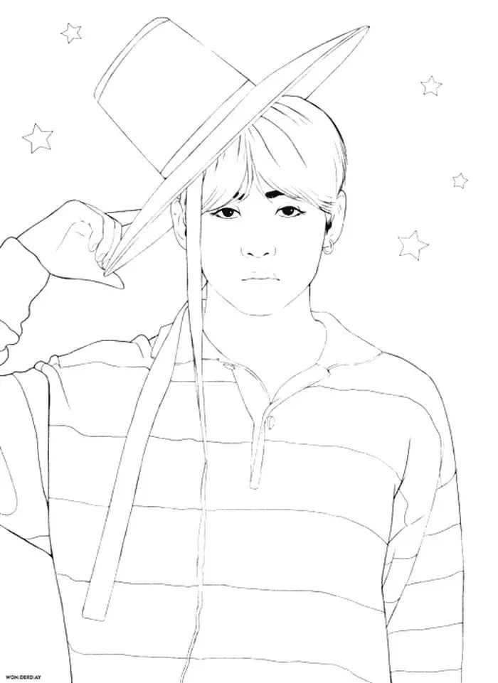Desenhos de Bts Para Colorir 63