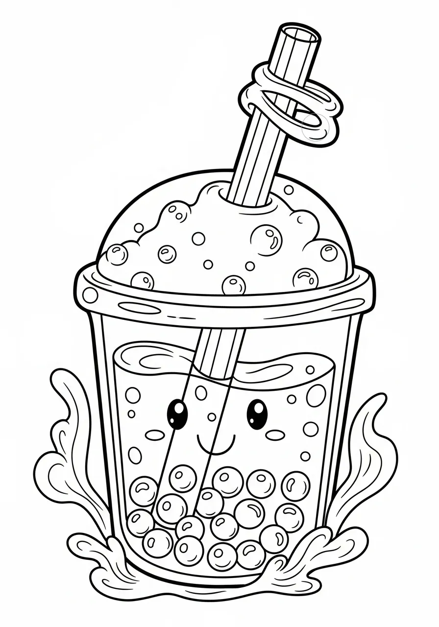 Bubble Tea Ausmalbilder 18
