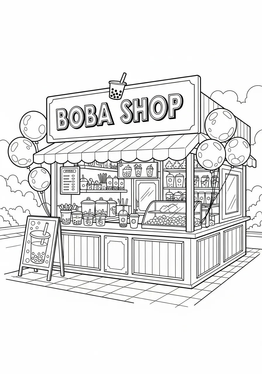 Bubble Tea Ausmalbilder 5