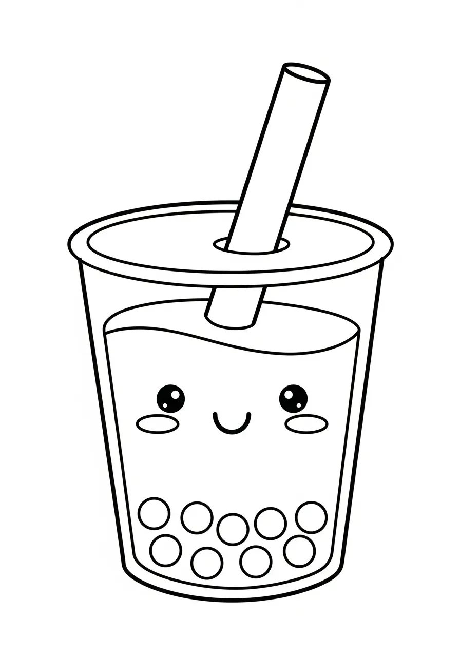 Bubble Tea Ausmalbilder 8