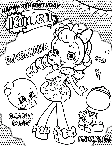 Bubbleisha Coloring Pages 1
