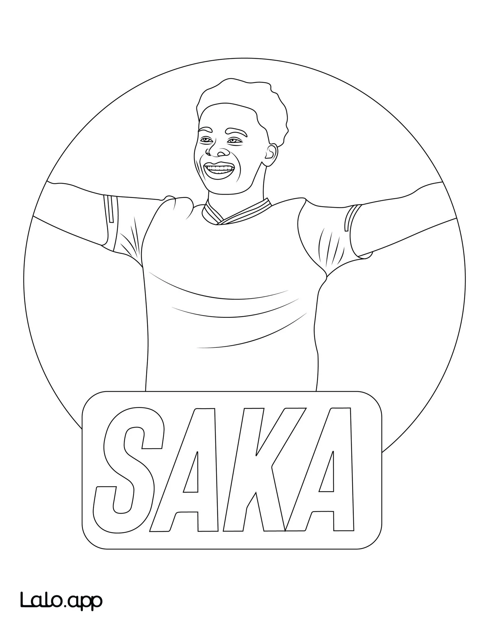 Bukayo Saka Para Colorir 2