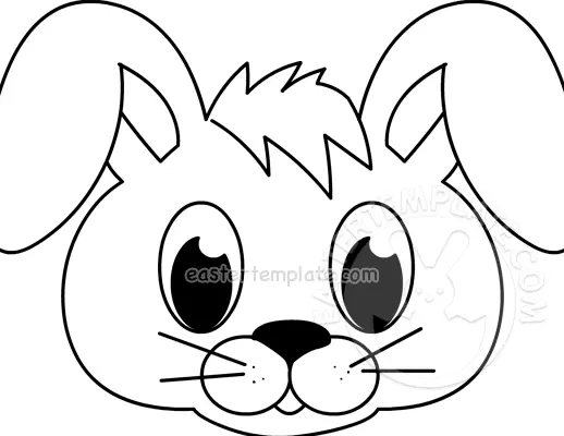 Hasenmaske Ausmalbilder 3