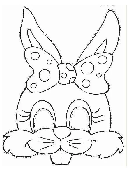 Hasenmaske Ausmalbilder 4
