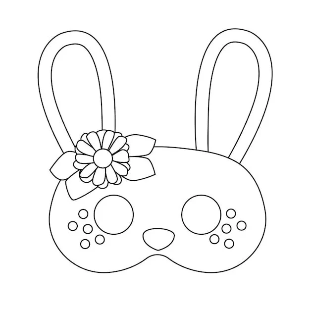 Hasenmaske Ausmalbilder 6