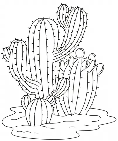 Desenhos de Cactus Para Colorir 1
