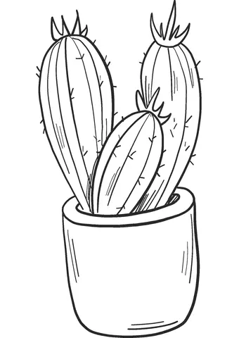 Desenhos de Cactus Para Colorir 8