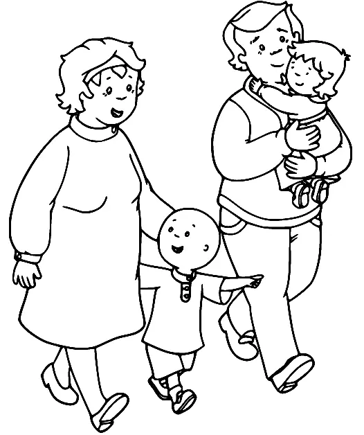 Caillou Para Colorear 13