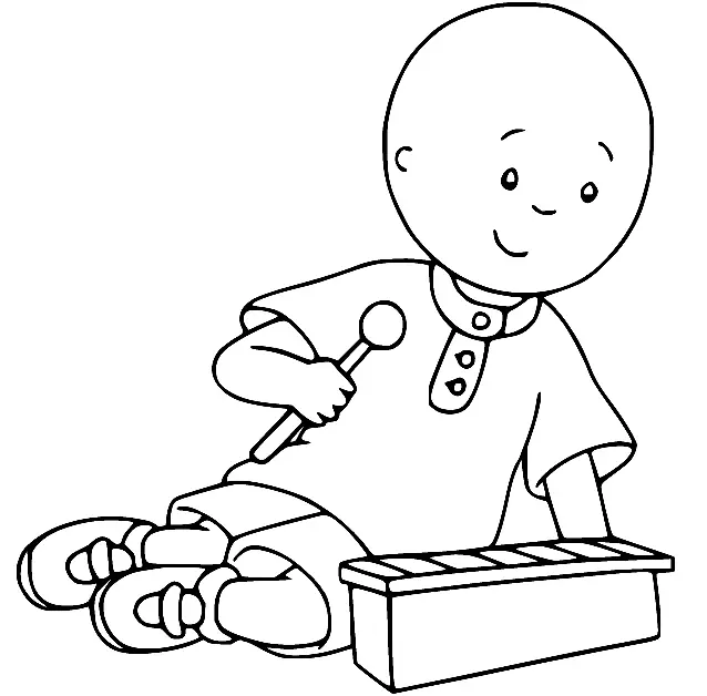 Caillou Para Colorear 27