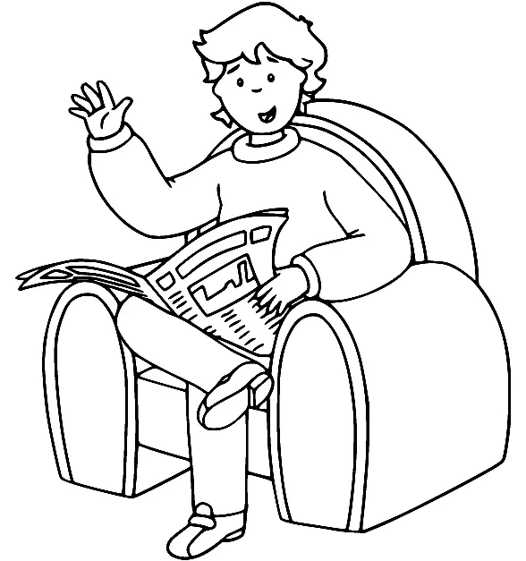 Caillou Para Colorear 79