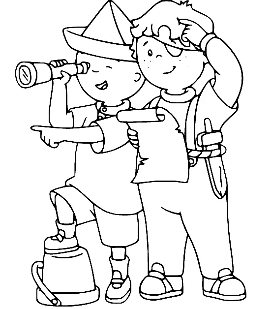 Caillou Para Colorear 80
