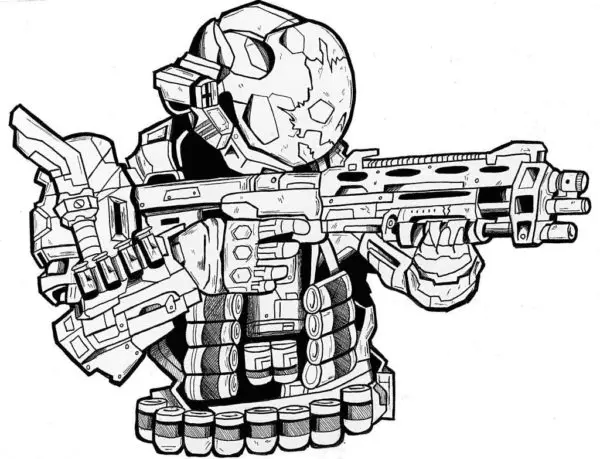 Desenhos de Call Of Duty Para Colorir 19