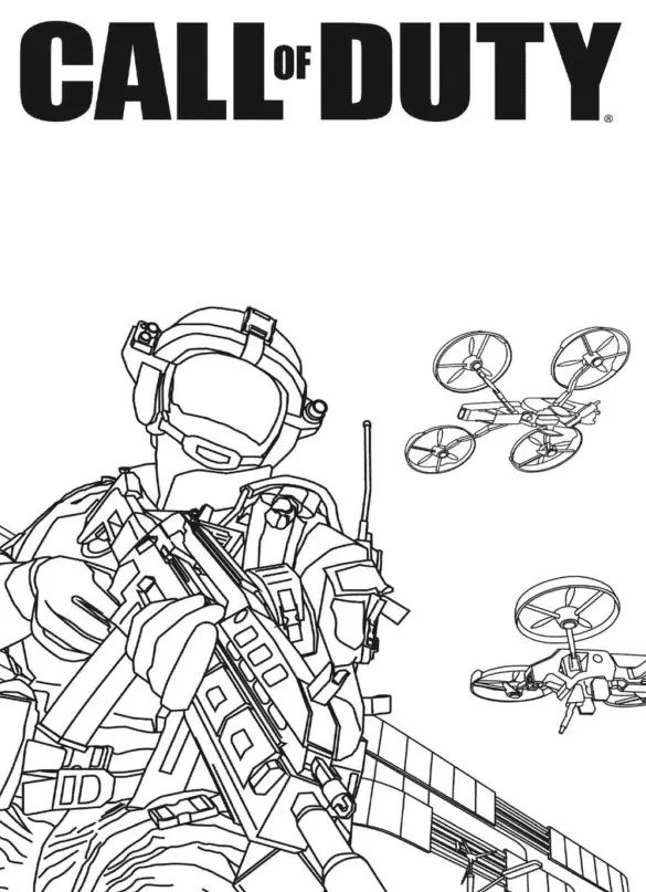 Desenhos de Call Of Duty Para Colorir 30