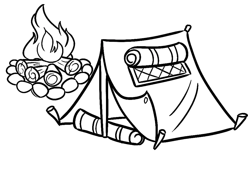 Camping Coloring Pages 12