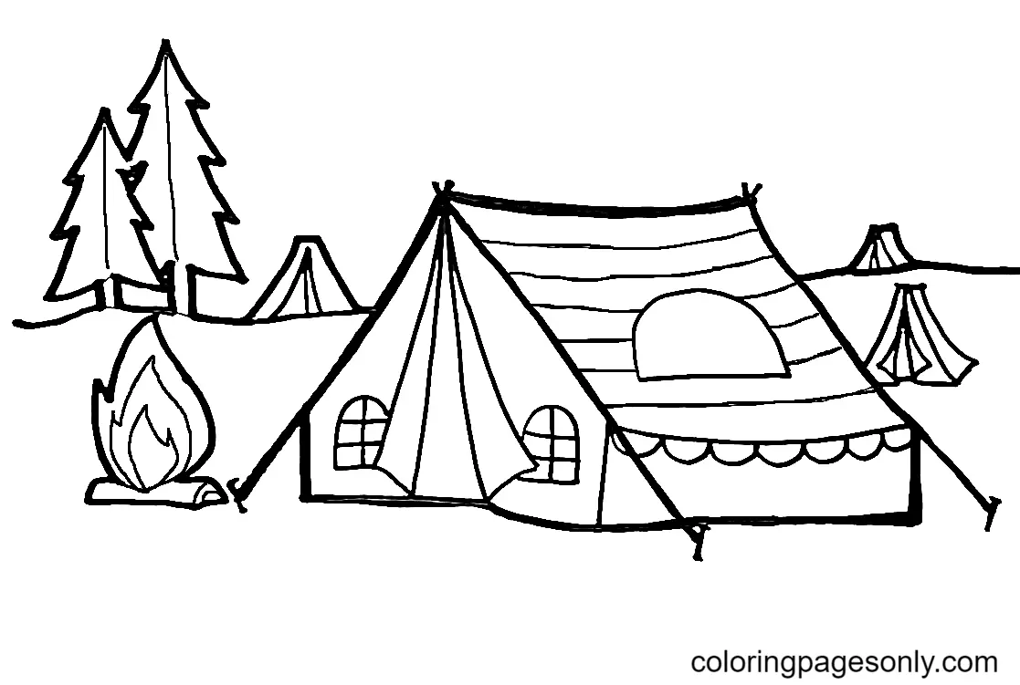 Camping Coloring Pages 13