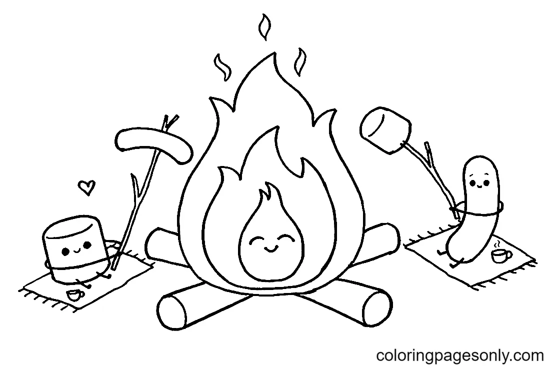 Camping Coloring Pages 2