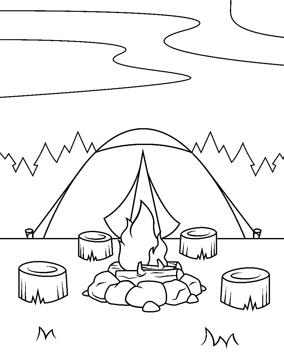 Camping Coloring Pages 24
