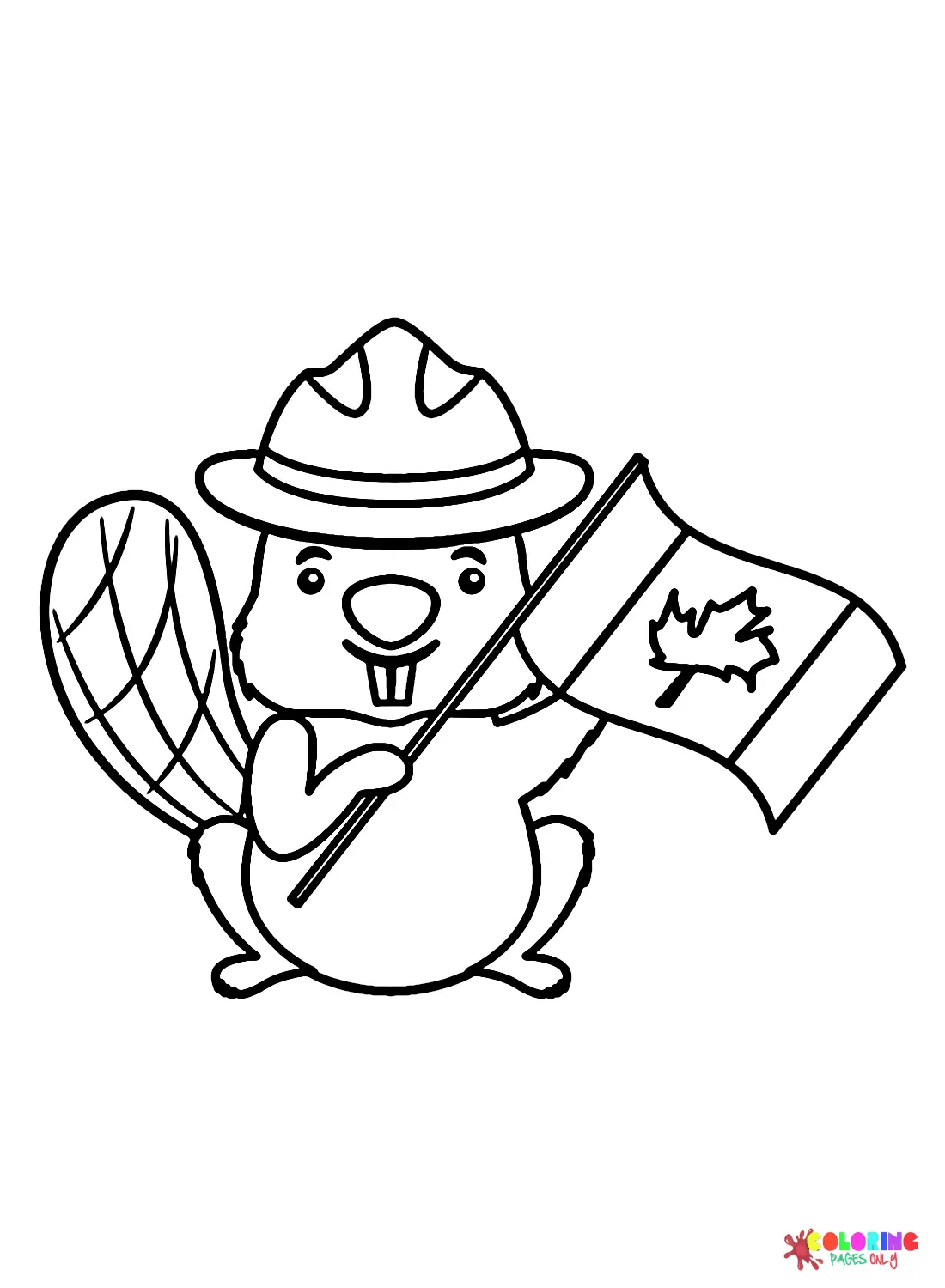 Dia Canada Para Colorear