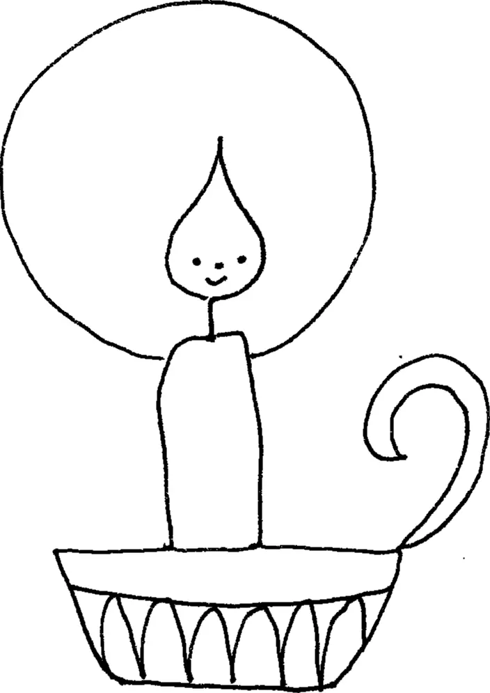 Kerzen Ausmalbilder 11