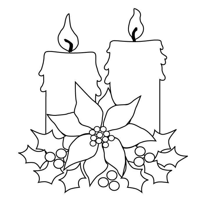 Kerzen Ausmalbilder 34