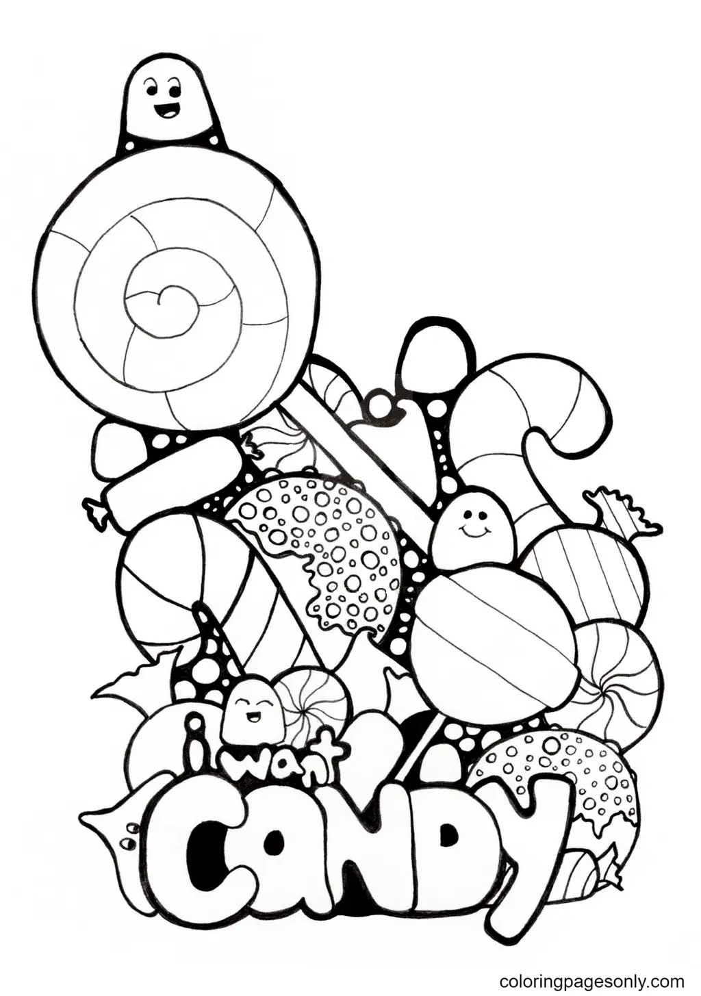 Candy Coloring Pages 29