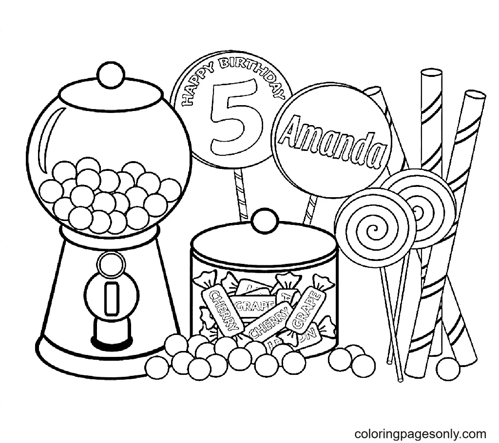 Candy Coloring Pages 3
