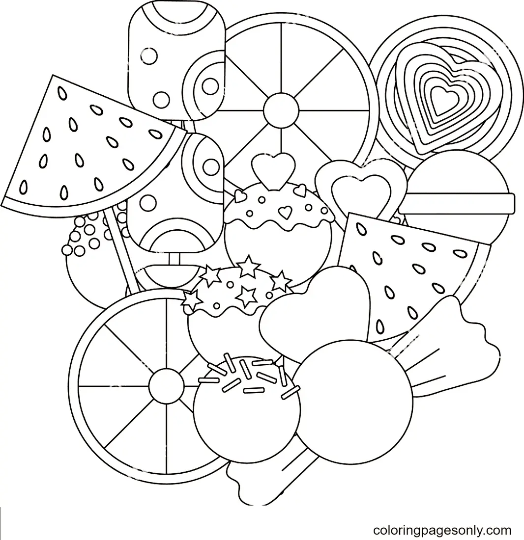 Candy Coloring Pages 32