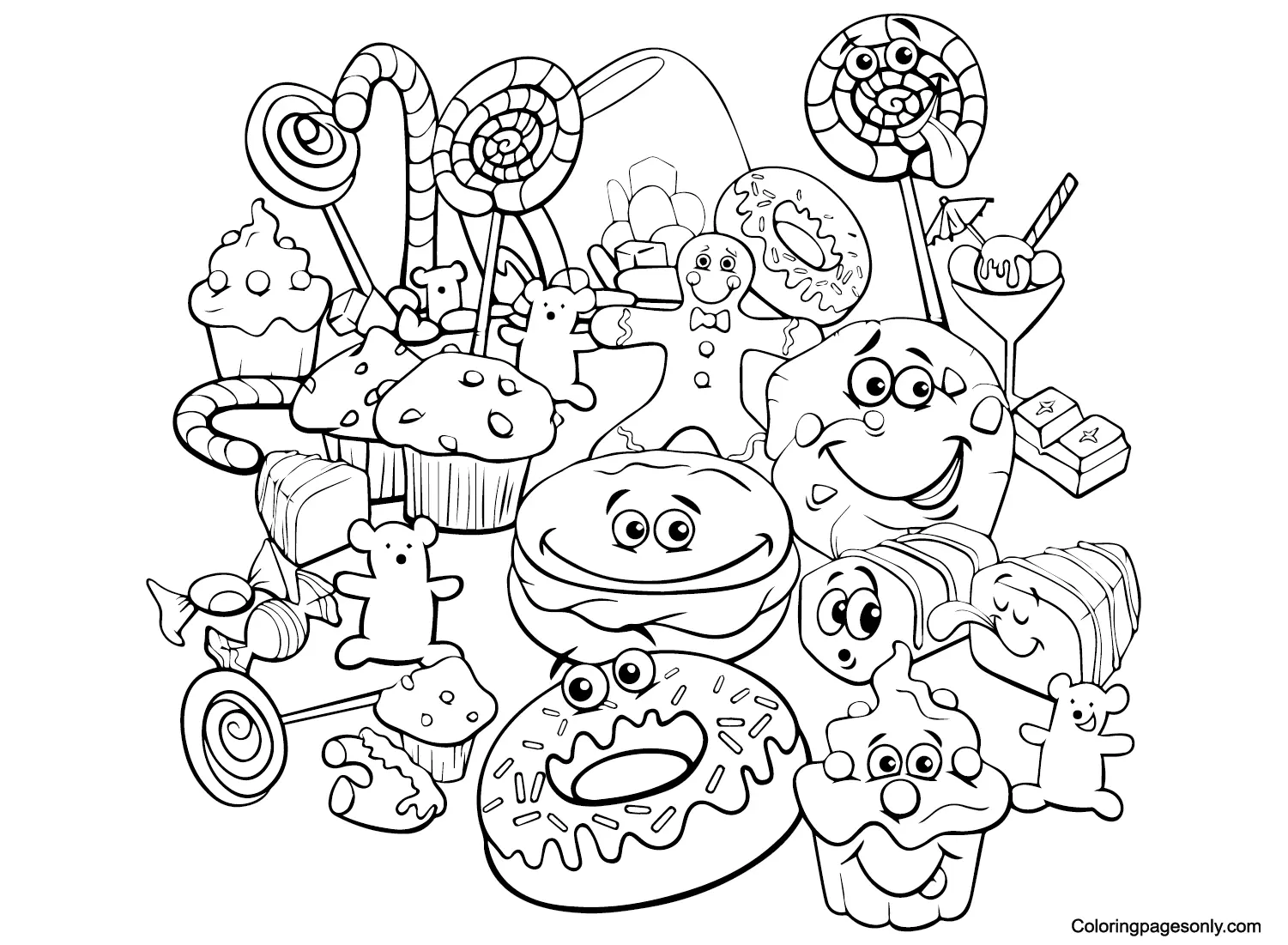 Desenhos de Terra de Doces Para Colorir 11