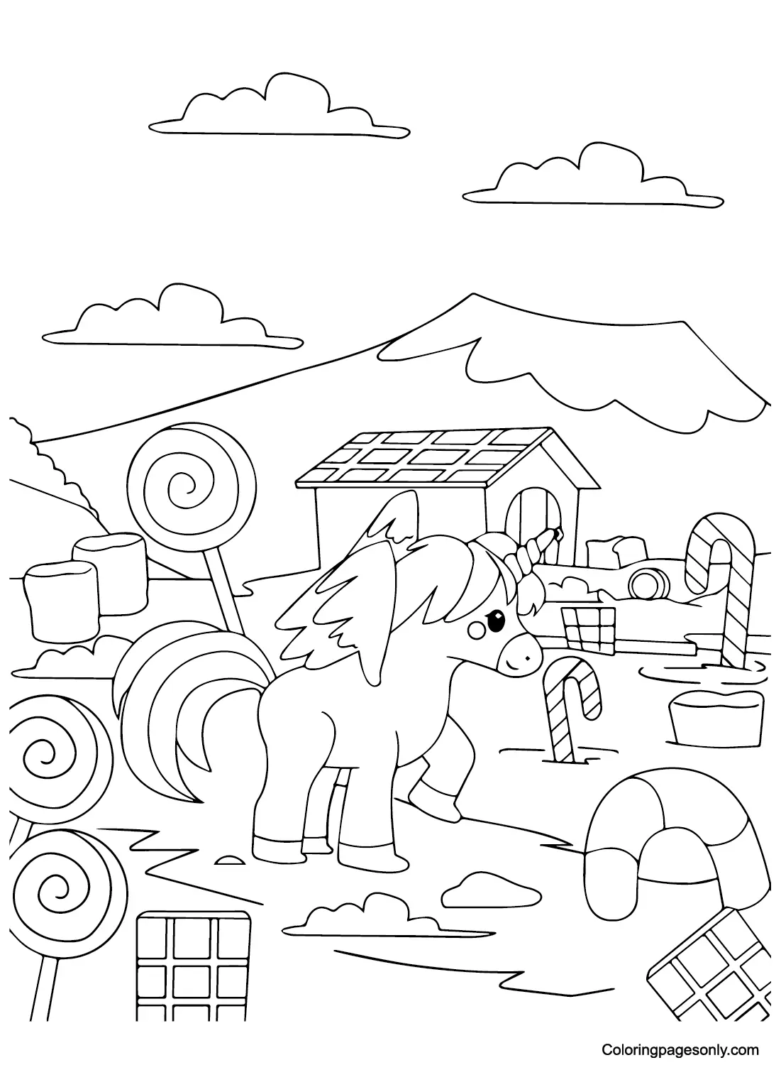 Desenhos de Terra de Doces Para Colorir 14